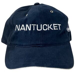 Navy Blue Nantucket ACK Adjustable Cotton Ball Cap NWOT